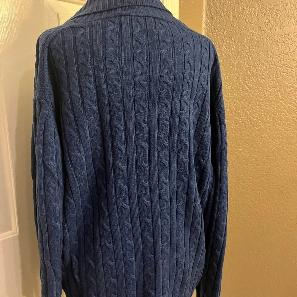 Cozy Blue Cable Knit Sweater